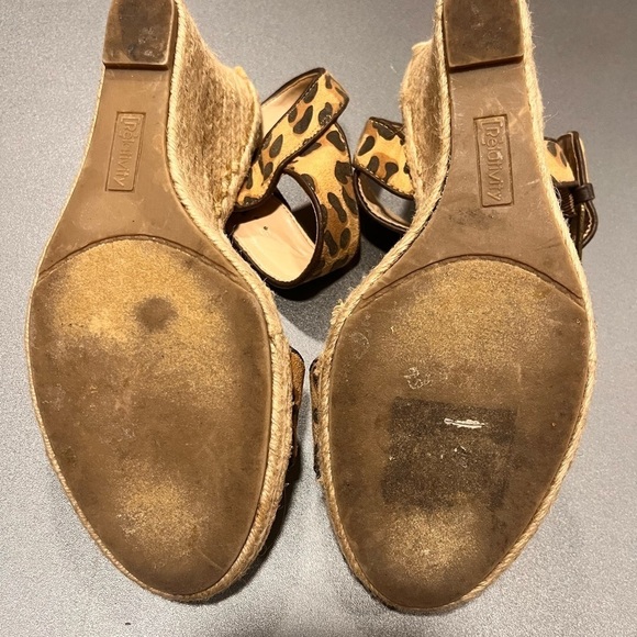 Relativity Espadrille Leopard Print Wedge Chunky Heel Y2K Sandals Size 8.5 Boho - Picture 4 of 10